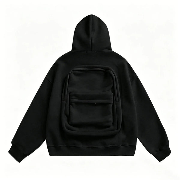 Bluza z plecakiem MOVEPACK — Czarny