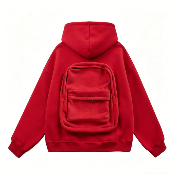 Bluza z plecakiem MOVEPACK — Czerwony